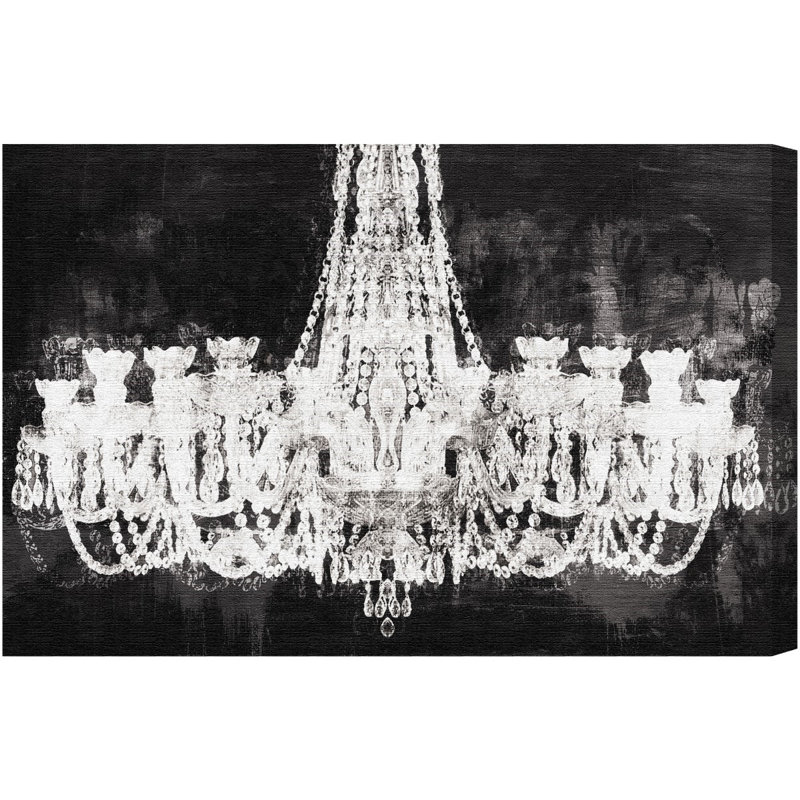 «Decadent Soiree», impression sur toile tendue en noir et blanc, H 40 po x l 60 po, Toile tendue