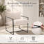 Chaise d'appoint Sling, fauteuil d'intérieur avec cadre en métal, ivoire-1808049315