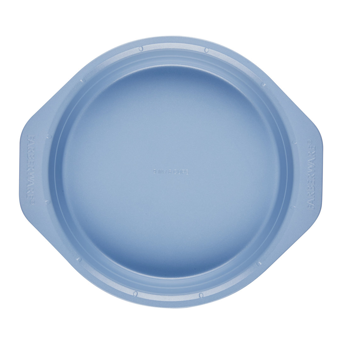 Farberware Easy Solutions Nonstick Bakeware Round Cake Pan, 9 Inch, Blue Farberware