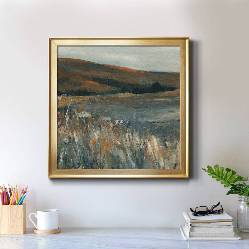«Copper Dusk I», reproduction d'art sur toile encadrée, Toile encadrée dorée, H 24 po x l 24 po x P 1 po