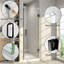 28" Wide X 72" High Pivot Frameless Double-hinged Shower Door With Clear Glass