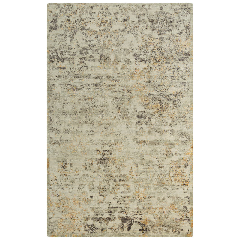 Tapis beige en laine Power Loom, Rectangle 10 pi x 13 pi