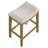 ROME + OAK Parker Backless Counter Stool, Natural with Cream Fabric-1448617558