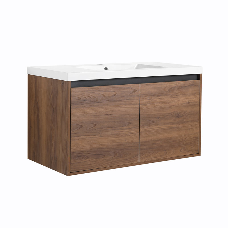 Meuble-lavabo de salle de bain 36 po avec lavabo à poser en résine