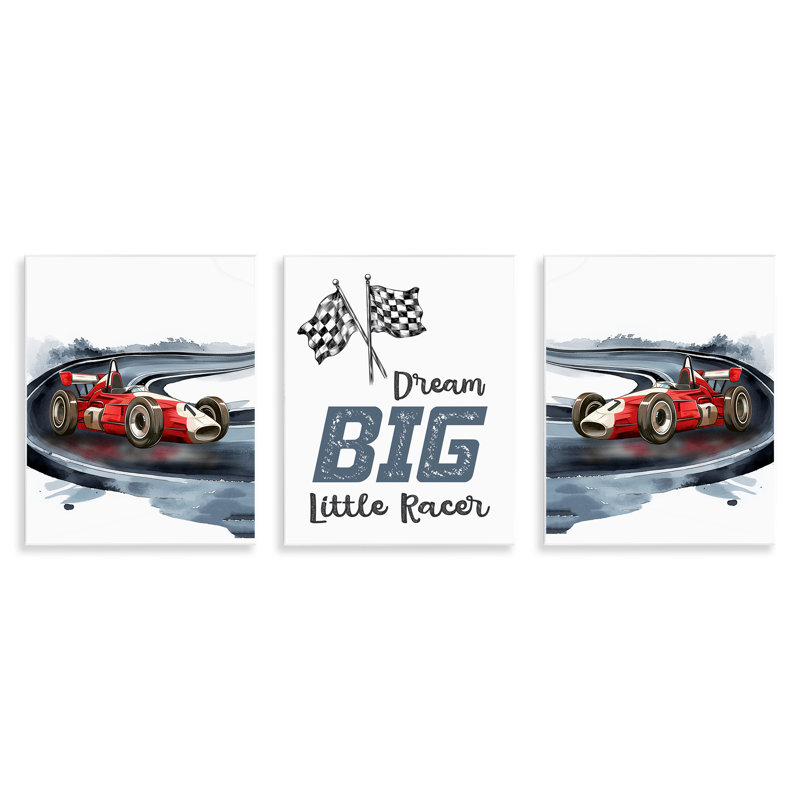 «Retro Little Racer Cars», plaque murale par Christine Simpson Art