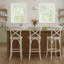 Tabouret de comptoir blanc Daleesa