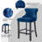 26.7" Velvet Upholstered Back Counter Barstools-89389015