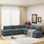 Christopher Knight Home 115.5” Modular Deep Grey Sectional Sofa – Boasting Durable Polyester, Plush Cushions, Hidden Storage, Adaptable Design