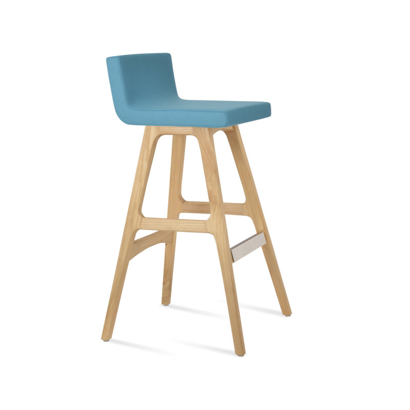 Tabouret Dallas PR, Tabouret de bar (siège d'une hauteur de 30,5 po), Turquoise, Naturel