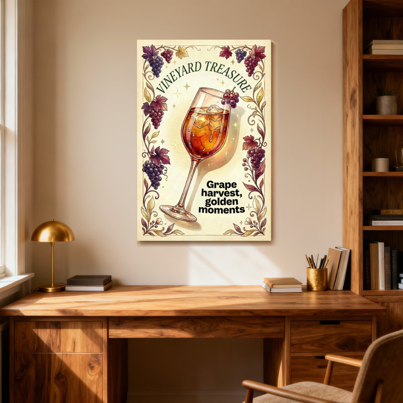 Fashion Vineyard Treasure Grape Harvest Golden Moments, H 30 po x l 20 po