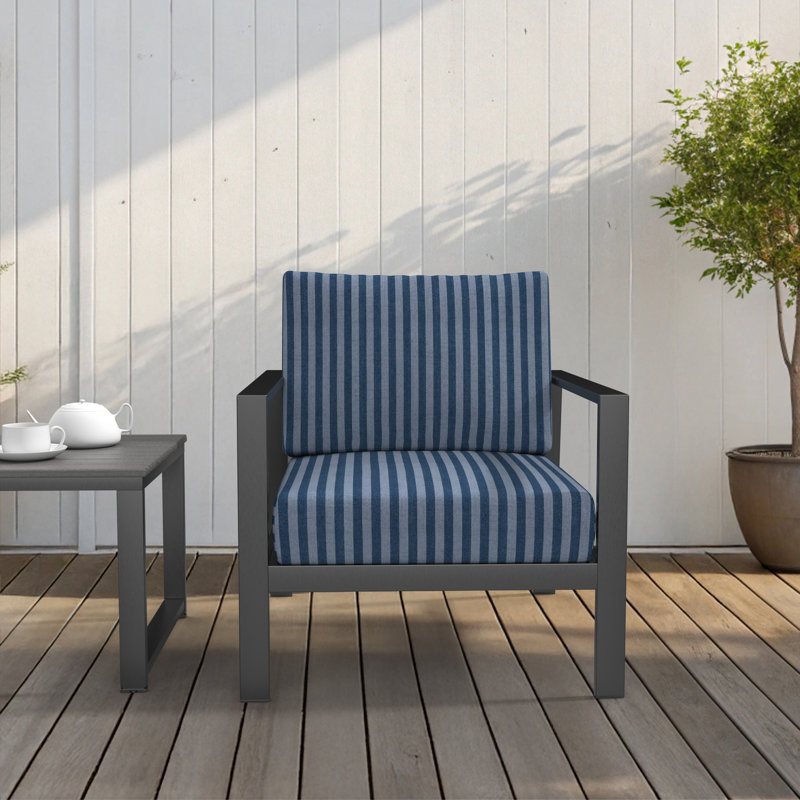 Sunbrella® Outdoor Patio Lounge Cushions, Blue