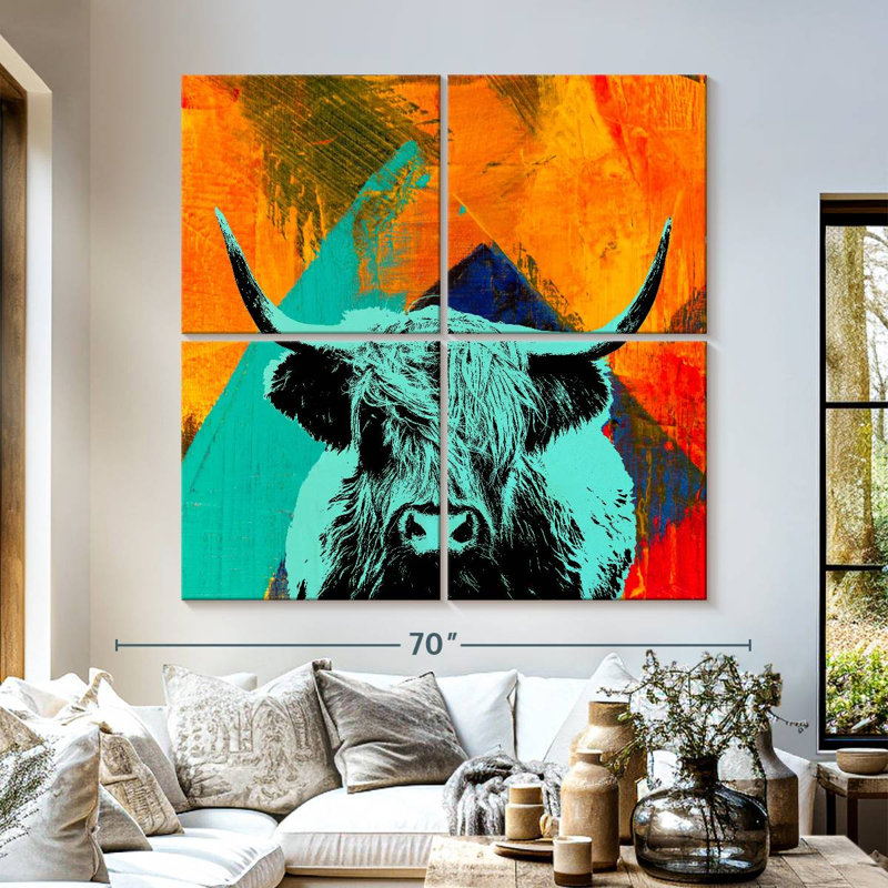 Brampt Highland Cow VI, H 57 po x l 57 po