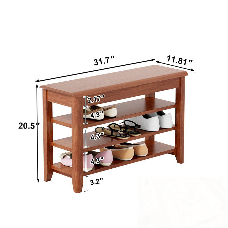 Adjustable shoe-changing bench with hidden storage