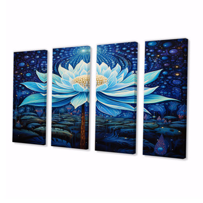 Midnight Glory Peony Flower - Peony Wall Art For Living Room 4 Piece