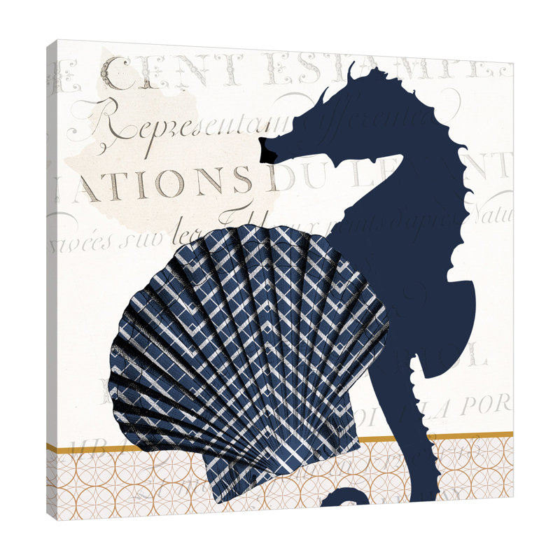 «Navy Sea 1» par Kimberly Allen, impression sur toile tendue, H 24 po x l 24 po x P 1,5 po