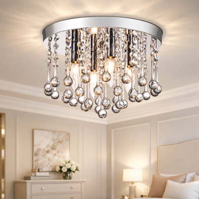 Theodora 11.8" W 4-Light Dimmable Flush Mount