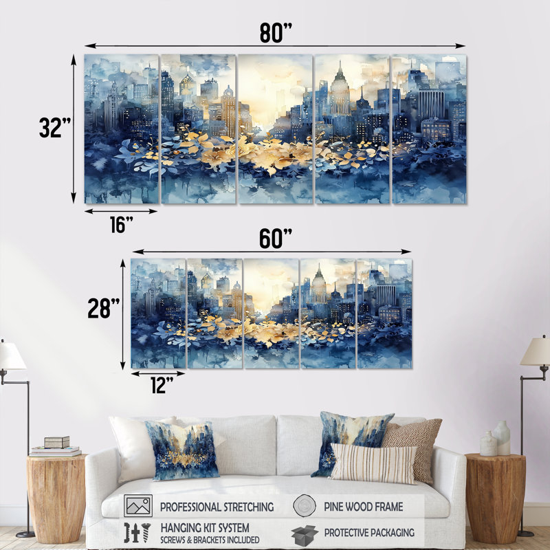 Hardison - art mural urbain - toile d'art industrielle, H 32 po x l 80 po, 5