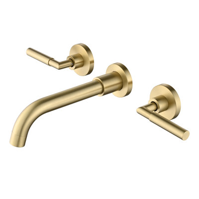 Bathroom Sink Faucet Modern Wall Mounted 2-handle