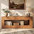 63-Inch Solid Wood TV Stand with Open Storage