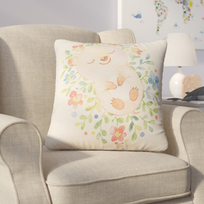 Floral Reversible Throw Pillow