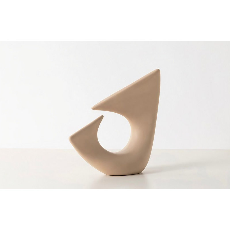 Croyl Table Vase 1, 28cm H x 28cm W x 11cm D, Cream