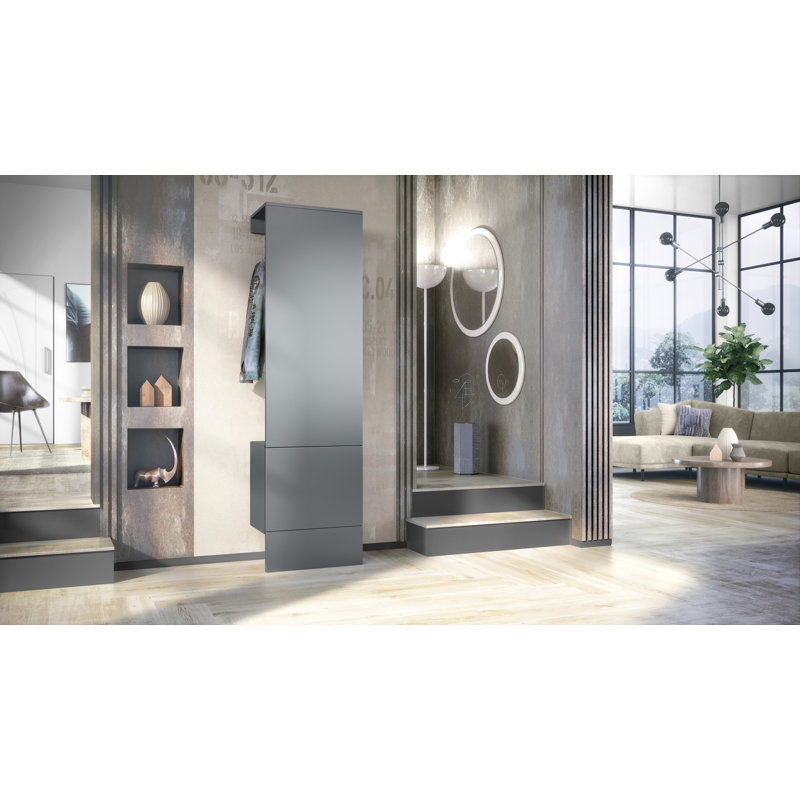 Chappa 52 cm W Hallway Set, Semi-gloss graphite
