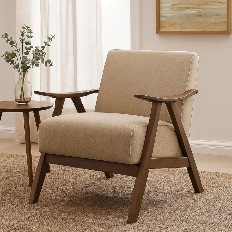 Fauteuil Lyelah, Tissu brun clair
