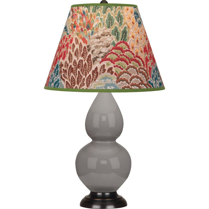 Small Double Gourd Accent Lamp - Sangria, Deep Patina Bronze - Lavender, Plum Shade, Black/Red, Teal