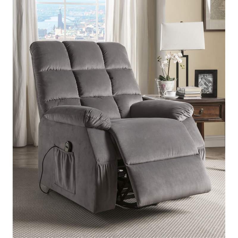 Fauteuil inclinable gris Power Lift avec massage