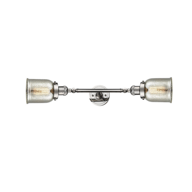 Éclairage pour meuble-lavabo à intensité variable 2 lumières Latta, Argent mercuré, Nickel poli, DEL