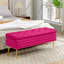 Banc de rangement en velours Carrielynn-1235242582