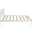 Lit plateforme simple blanc, tête de lit et support à lattes en bois ferme, tête de lit sans sommier, ressort solide, coloris