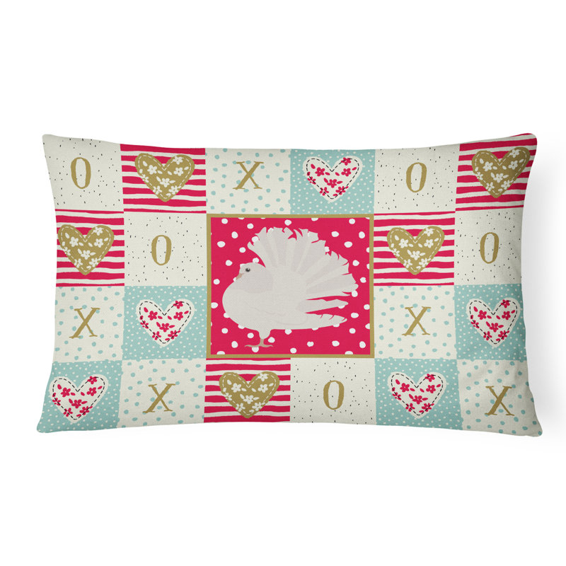  Coussin intérieur / extérieur Fantail Pigeon Love