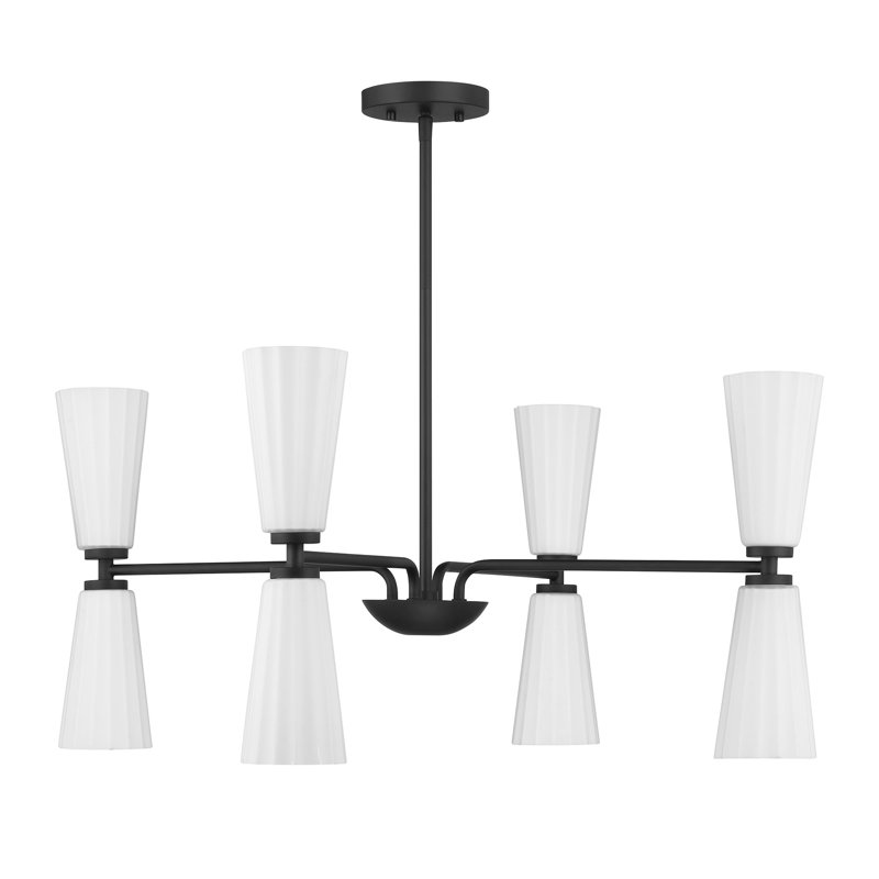 Kenyia 8-Light Chandelier, Matte Black