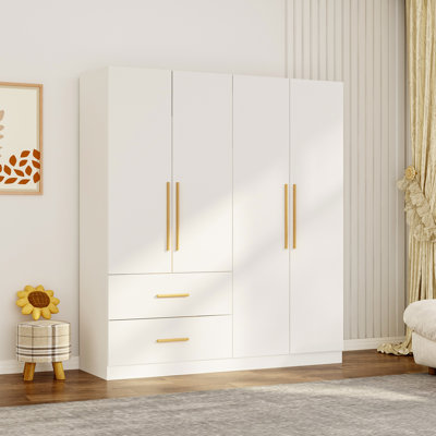 63" Wide Wardrobe With 2 Drawers