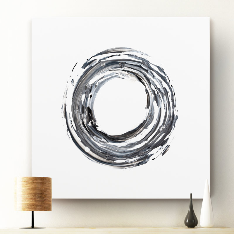 «E Encircle I», peinture sur toile, H 10 po x l 10 po x P 1,5 po, Toile tendue