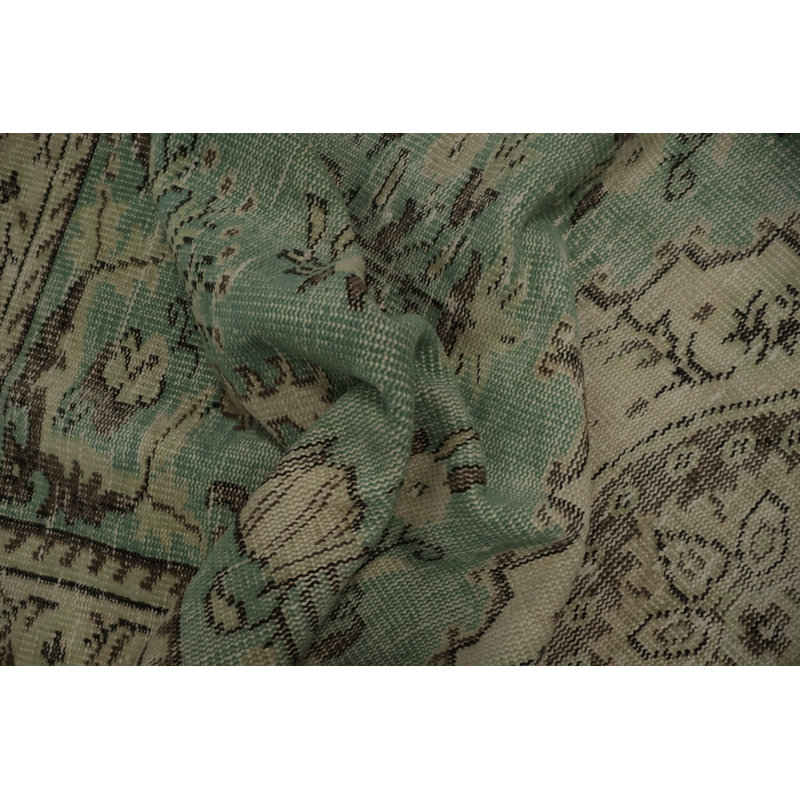 Tapis vert en laine Anatolian Ornate Craftsmanship