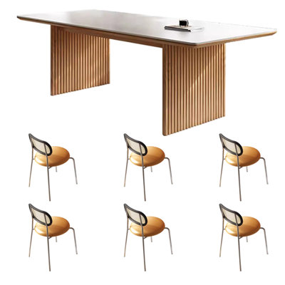 Table et chaise rectangulaire moderne de luxe moderne