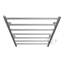 Chauffe-serviettes électrique mural 24 po x 27 po Kontour Linear - nickel brossé, à brancher -23986132-24005008-32283762