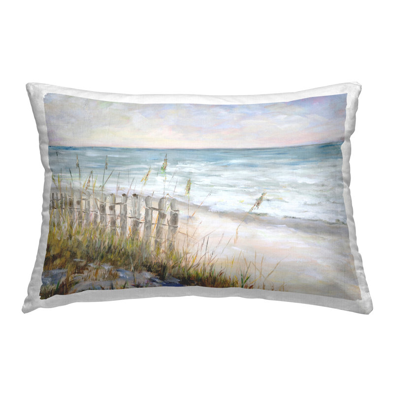 Design de coussin décoratif imprimé plage par marie DeRice