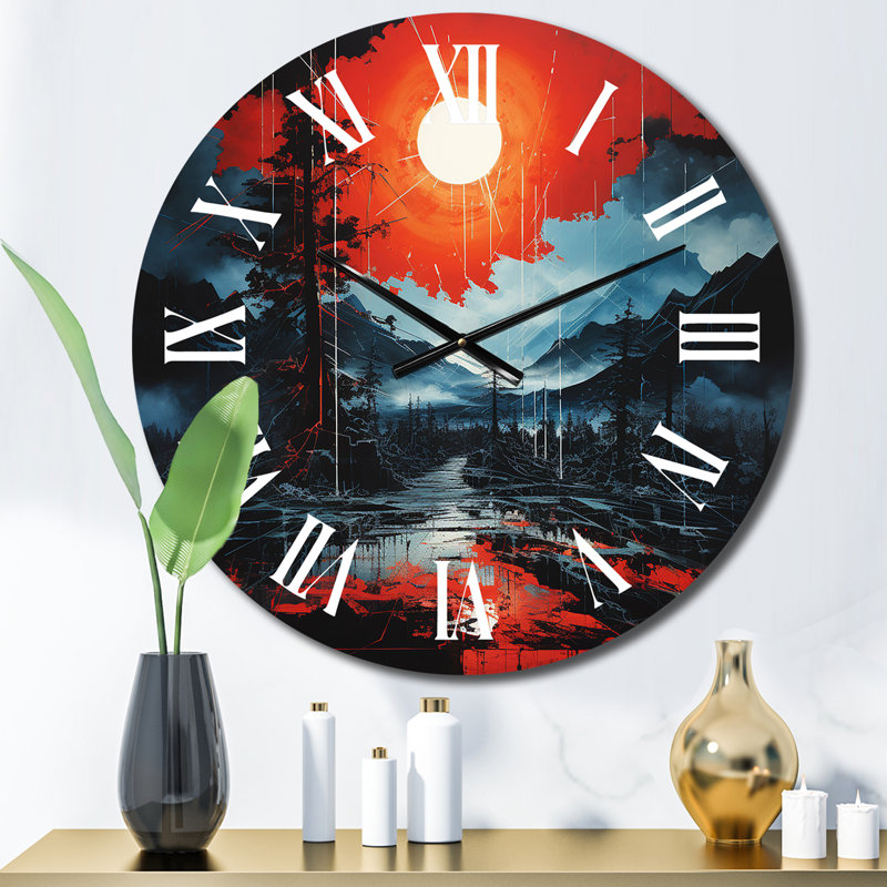 Horloge murale en métal Berith, Moyenne