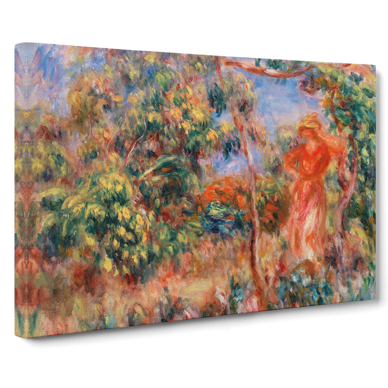 Woman In Red by Pierre-Auguste Renoir - Wrapped Canvas Painting, 60cm H x 91cm W x 3cm D