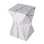 Table d'appoint géométrique moderne avec finition en faux marbre EOS de 18,5 po de hauteur Eos-125959557