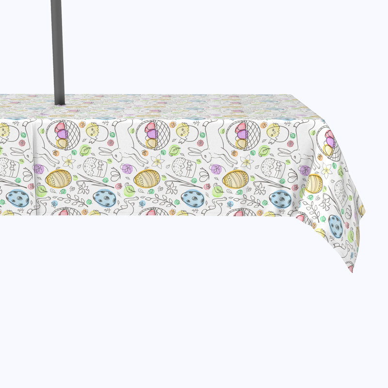 Jarred Geometric Easter Tablecloth, 84" x 60"