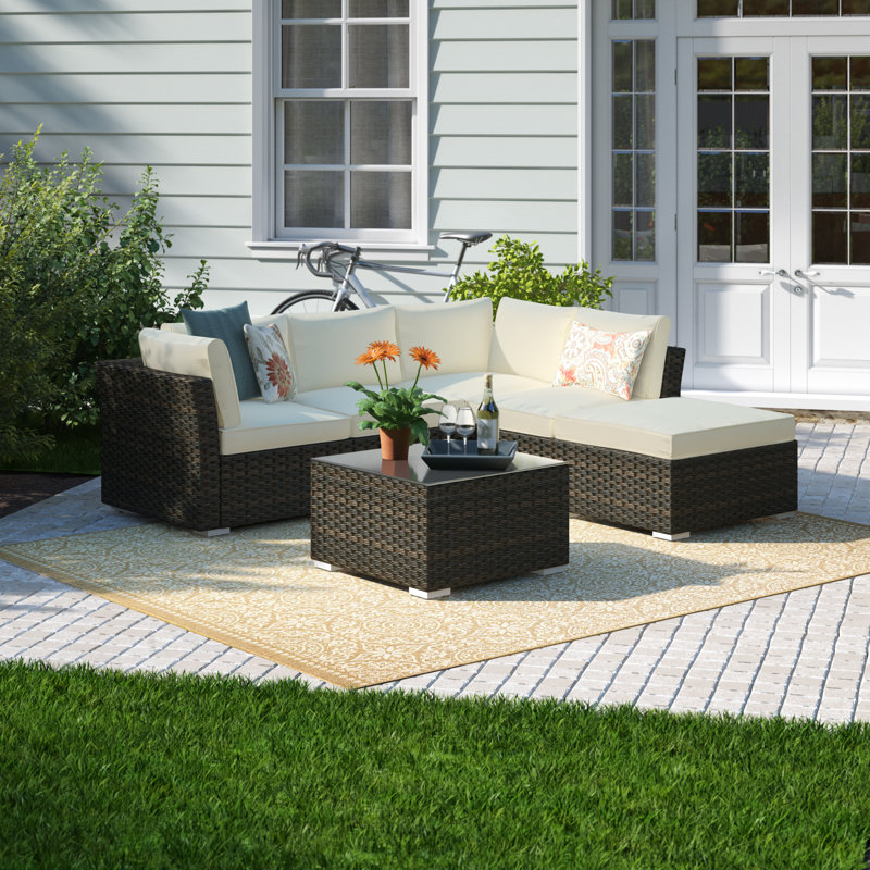 Ensemble de canapé modulaire avec coussins 5 pièces Waltonville