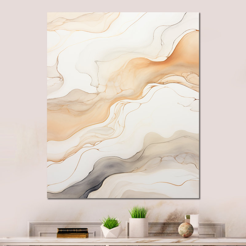 "Minimalisme, rivières, élégance résonnante I" sur métal, H 20 po x l 12 po x P 1 po