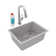 24-5/8" x 18-1/2" x 9-1/2" Undermount Kitchen Sink with Faucet