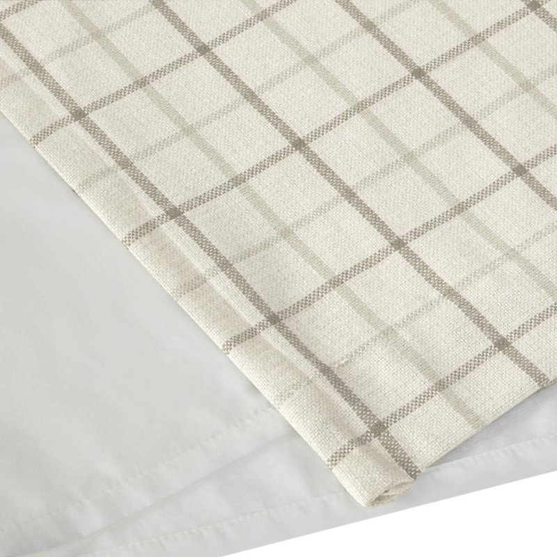 1 panneau de rideau à passants et passe-tringle 50 x 108 po avec doublure en molleton naturel, Naturel, L 50,07 po x L 108 po