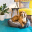 Geometric Pet Bolster Cushion in Dark Grey-103409557