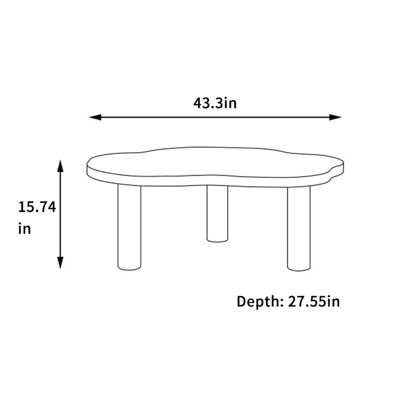Cloud-Shaped Coffee Table